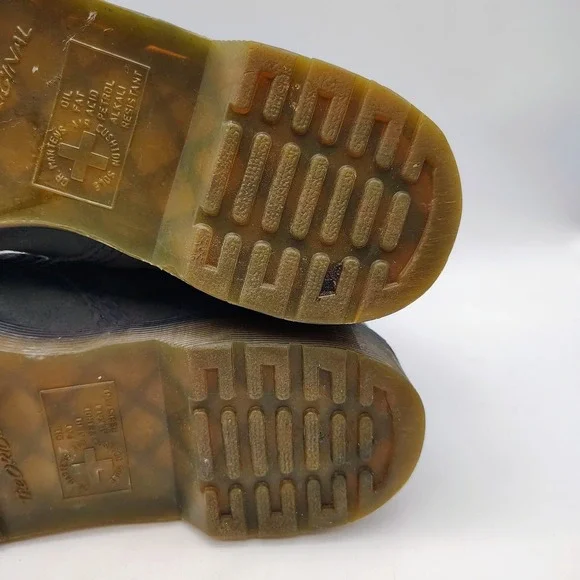 Dr. Martens Original Hayley Grey Suede Buckle Zip Up Ankle Boots Womens Size 10L - Picture 7 of 8